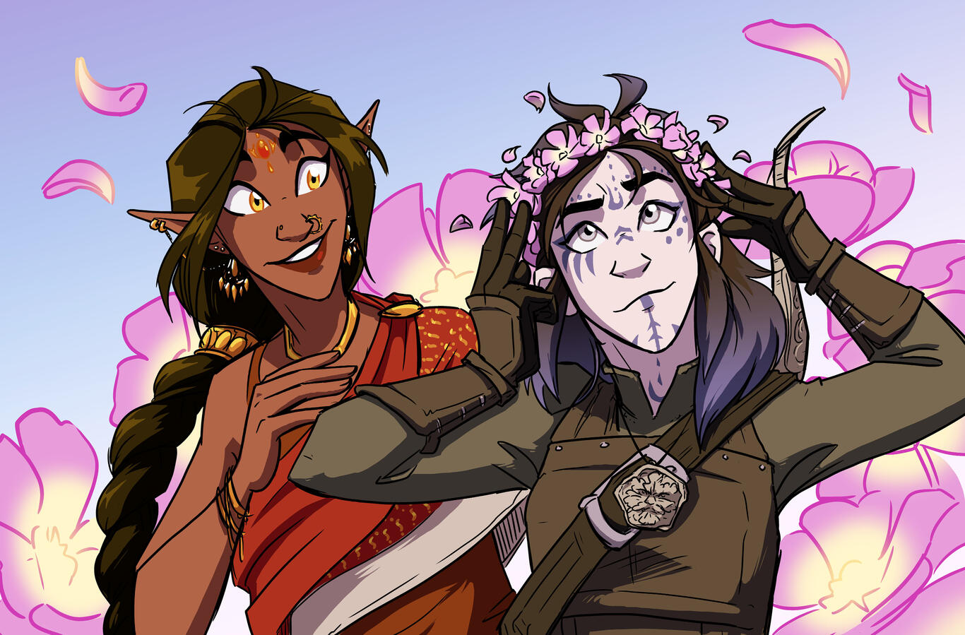 Two Chaotic Loons, Illustration of My Players&#39; Characters (D&amp;D)