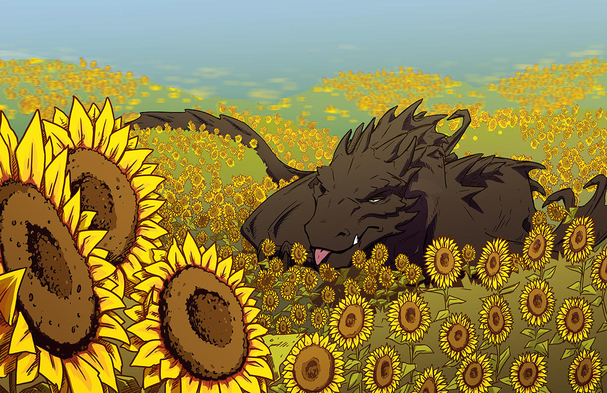 Sunflowers, Saints&#39;Quarter bonus illustration