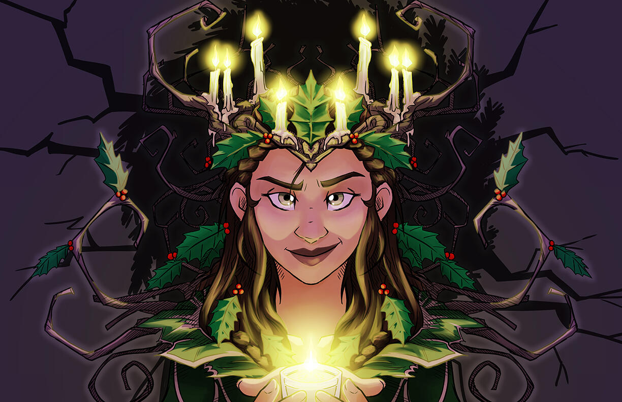 Saints&#39;Quarter Bonus Art, Yule Witch